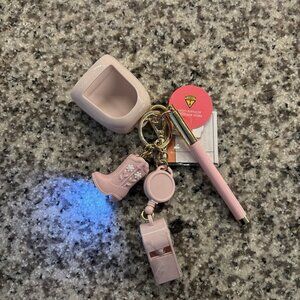 New! BATH & BODY WORKS MULTI-TOOL KEYCHAIN POCKETBAC HOLDER LIGHT-UP CASE CLIP